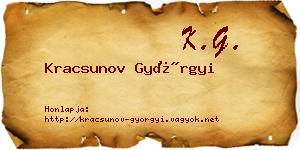 Kracsunov Györgyi névjegykártya