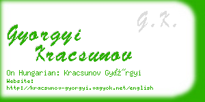 gyorgyi kracsunov business card